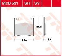 TRW MCB591 Kit pastiglie freni