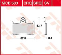 TRW MCB593SV BRAKE PAD SV SINTER PERFORMANCE HONDA CB 1300 DC X4 1998