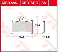 TRW MCB595 BRAKE PAD ALLROUND ORGANIC STANDARD TRIUMPH SPRINT 955 RS 2001