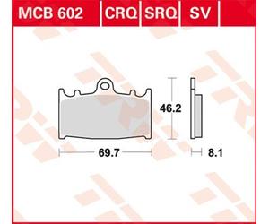 TRW MCB602SRQ Kit pastiglie freni