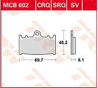 TRW MCB602SV BRAKE PAD SV SINTER PERFORMANCE STREET HUSABERG FS 450 C 2004