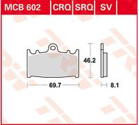 TRW MCB602SV BRAKE PAD SV SINTER PERFORMANCE STREET HUSABERG FS 450 C 2005