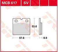 TRW MCB617 Organic Allround Kit pastiglie freno per BMW R 100 Assale Anteriore e Altre Moto