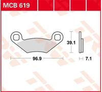 TRW MCB619 BRAKE PAD POLARIS SPORTSMAN 700 4X4 2005