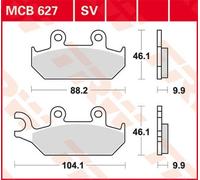 Set di pastiglie freno TRW MCB627