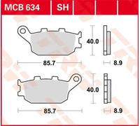 TRW MCB634SH BRAKE PAD HONDA VT 1100 C3 SHADOW AERO 2000