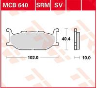 TRW MCB640SRM Kit pastiglie freni