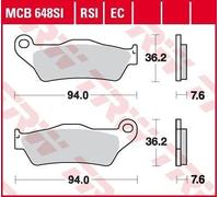 Set di pastiglie freno TRW MCB648 senza patente stradale
