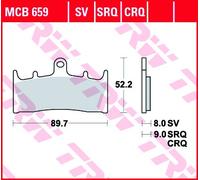 Set di pastiglie freno TRW MCB659 senza patente stradale