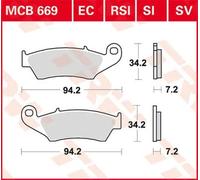 TRW MCB669RSI BRAKE PAD HONDA CR 250 R 1995