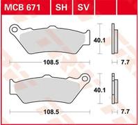 TRW MCB671SV BRAKE PAD MOTO GUZZI BELLAGIO 940 AQUILA NERA 2015
