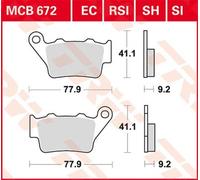 TRW MCB672EC Organic Eco Kit pastiglie freno per Ktm Motorcycles Duke Abs 2012 - Assale Posteriore e Altre Moto