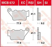 TRW MCB672EC PASTIGLIE FRENO IN CERAMICA SERIE EC YAMAHA TT 600 E 1999