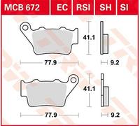 TRW MCB672SH PASTIGLIA FRENO METALLO SINTERIZZATO YAMAHA XT 660 Z TENERE 2009