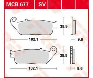 TRW MCB677 BRAKE PAD HONDA NC 750 XD ABS DCT 2014