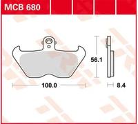 TRW MCB680 PASTIGLIA FRENO ORGANICA ALLROUND BMW R 1100 GS 1995