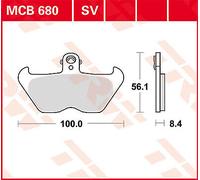 TRW MCB680SV BRAKE PAD SV SINTER PERFORMANCE STREET BMW K 100 RS4V 1991