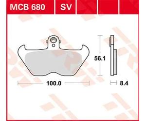 TRW MCB680SV PASTICCHE FRENO SINTERIZZATE SERIE SV BMW R 1100 1997