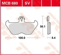 TRW MCB680SV PASTICCHE FRENO SINTERIZZATE SERIE SV BMW R 1100 GS ABS 1998
