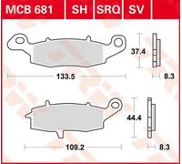 TRW MCB681SV BRAKE PAD PER SUZUKI DL 1000 V-STROM 2003