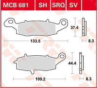 TRW MCB681SV BRAKE PAD SV SINTER PERFORMANCE STREET KAWASAKI ZR 1100 ZEPHYR 1997