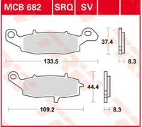TRW MCB682 BRAKE PAD ALLROUND ORGANIC STANDARD KAWASAKI VN 800 CLASSIC 1998