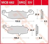 TRW Kit pastiglie freno MCB682SRQ SRQ Sinter Track per Kawasaki KLE 650 ABS Versys 2010