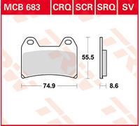 TRW MCB683CRQ BRAKE PAD CRQ HYPER-CARBON RACING MOTO GUZZI V11 1100 LE MANS 2006