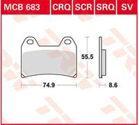 TRW MCB683SV BRAKE PAD MOTO GUZZI V11 1100 LE MANS NERO CORSA 2005