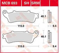 TRW MCB693 Kit pastiglie freni