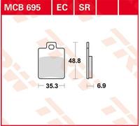 TRW MCB695EC Organic Eco Kit pastiglie freno per Peugeot Motorcycles New Tweet Evo 2013 - Assale Posteriore e Altre Moto