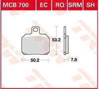 TRW MCB700EC BRAKE PAD ORGANIC SCOOTER -125 PEUGEOT CITYSTAR 125 LC SBC RS 2017