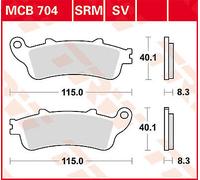 TRW MCB704SV Sinter Street Kit pastiglie freno per Honda CBR (601CC -) Assale Anteriore e Altre Moto