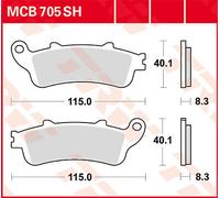TRW Lucas Sintered rivestimento MCB705SH