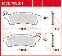 TRW Lucas Sintered rivestimento MCB705SH