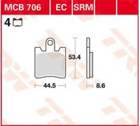 TRW MCB706 BRAKE PAD DAELIM S1 125 F.I. OTELLO 2008