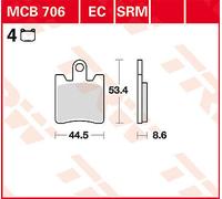 TRW MCB706SV BRAKE PAD SV SINTER PERFORMANCE STREET YAMAHA FJR 1300 ABS EAS 2019
