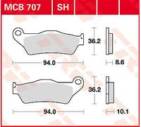 Set di pastiglie freno, freno a disco LUCAS TRW MCB707