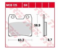 Set di pastiglie freno TRW MCB725