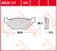 TRW MCB731 BRAKE PAD ALLROUND ORGANIC YAMAHA XVS 1300 CU CUSTOM 2014