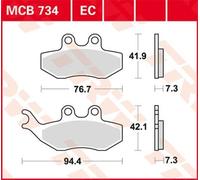 TRW MCB734 Kit pastiglie freni