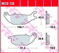 Set di pastiglie freno TRW MCB738