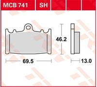 Trw Kit Pastiglie Freno, Freno A Disco Mcb741Sh