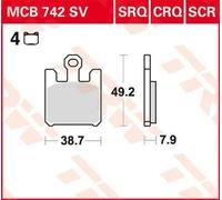 TRW MCB742SV PASTICCHE FRENO SINTERIZZATE SERIE SV PER SUZUKI GSX-R 1000 2003