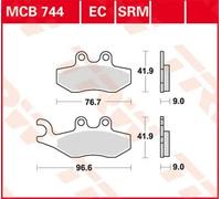 TRW MCB744EC BRAKE PAD ORGANIC SCOOTER -125 VESPA SPRINT 125 S I.E. ABS 3V 2016