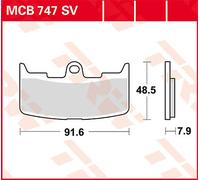 Set di pastiglie freno TRW MCB747