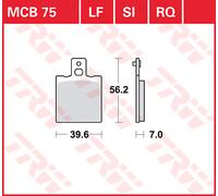 Set di pastiglie freno, freno a disco LUCAS TRW MCB75