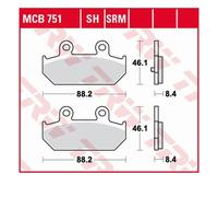 TRW MCB751SRM Kit Pastiglie Freno Freni a Disco