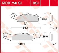 TRW MCB758RSI Kit pastiglie freni