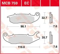 TRW MCB759 BRAKE PAD HONDA Z 125 ABS MONKEY 2021